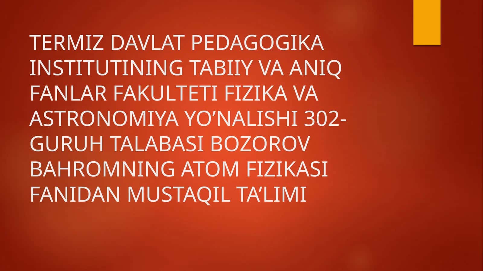 Atom fizikasi fanidagi Rezerford modeli