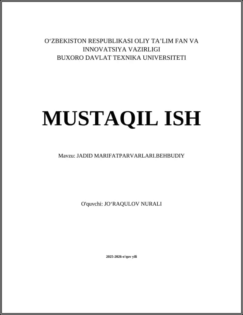 JADID MARIFATPARVARLARI.BEHBUDIY