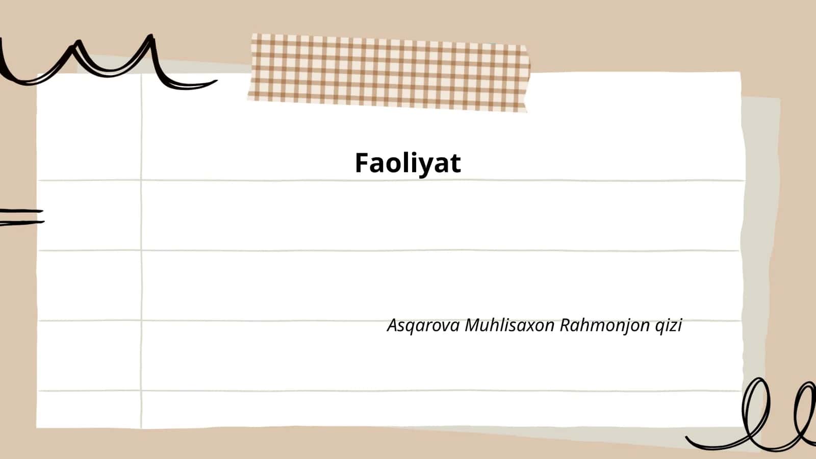 Faoliyat