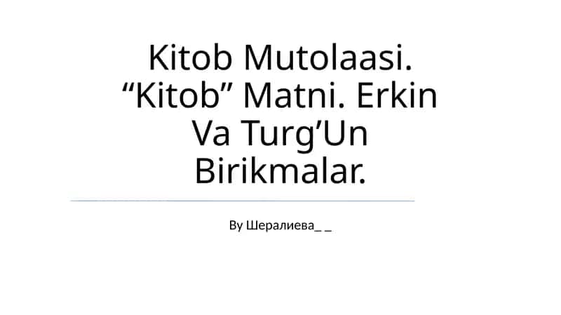 Kitob Mutolaasi