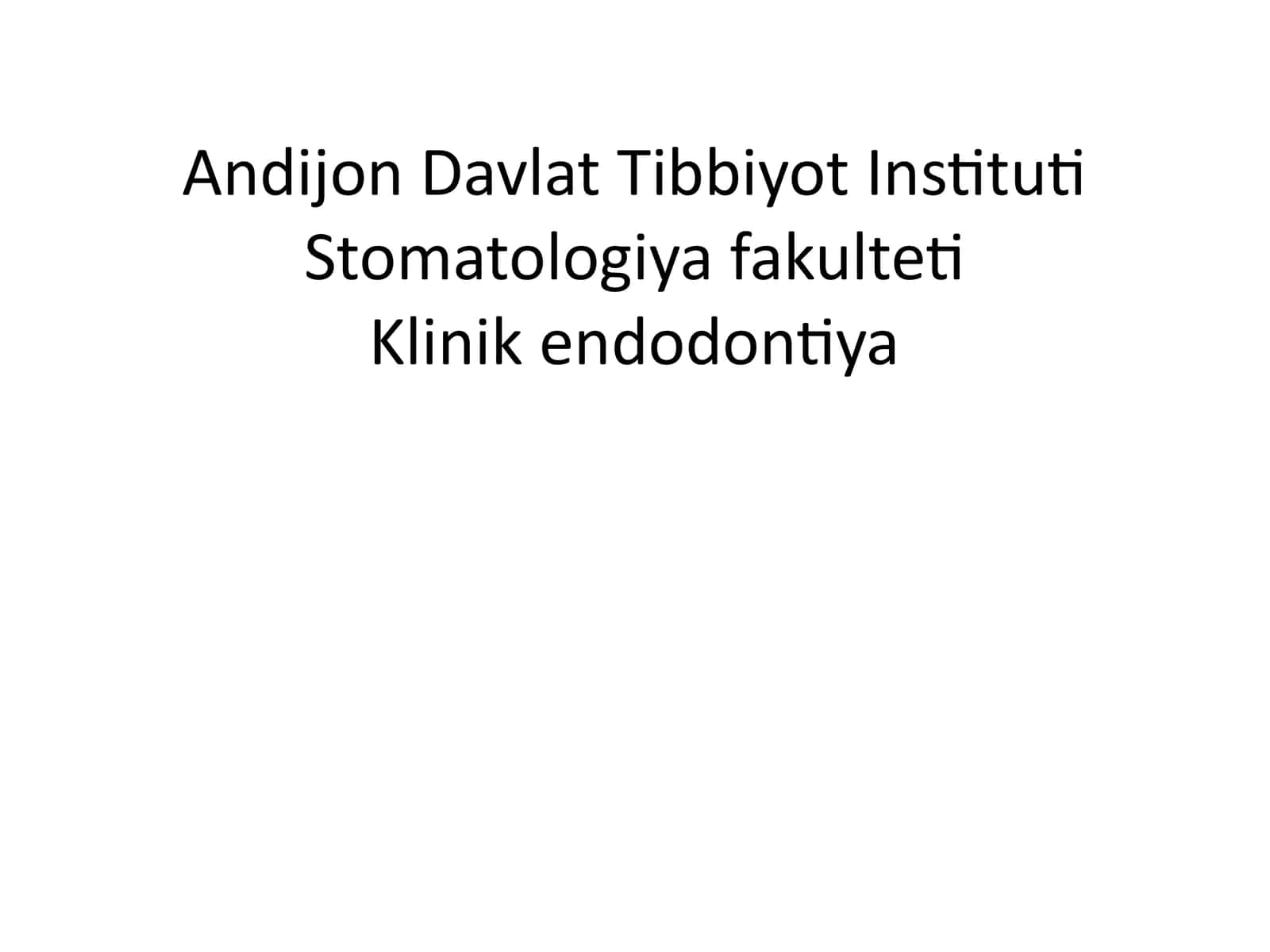 Klinik endodontiya