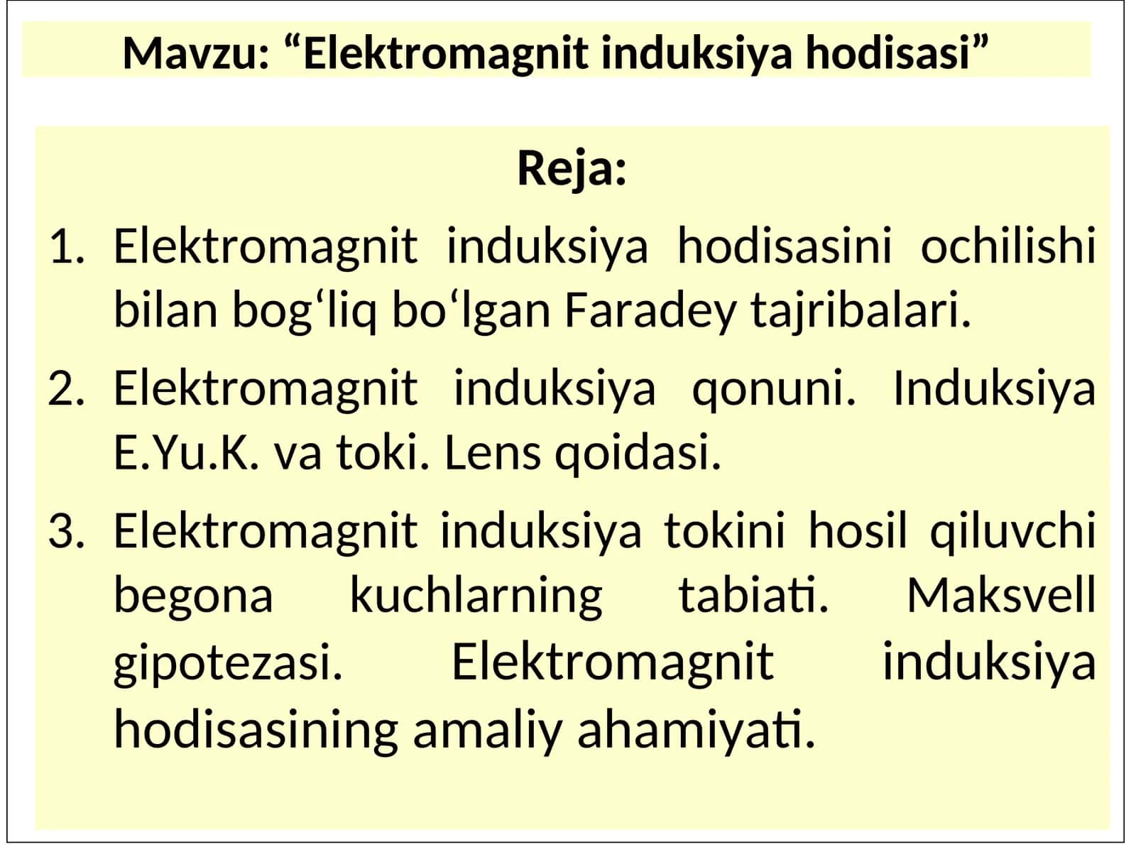 Elektromagnit induksiya hodisasi