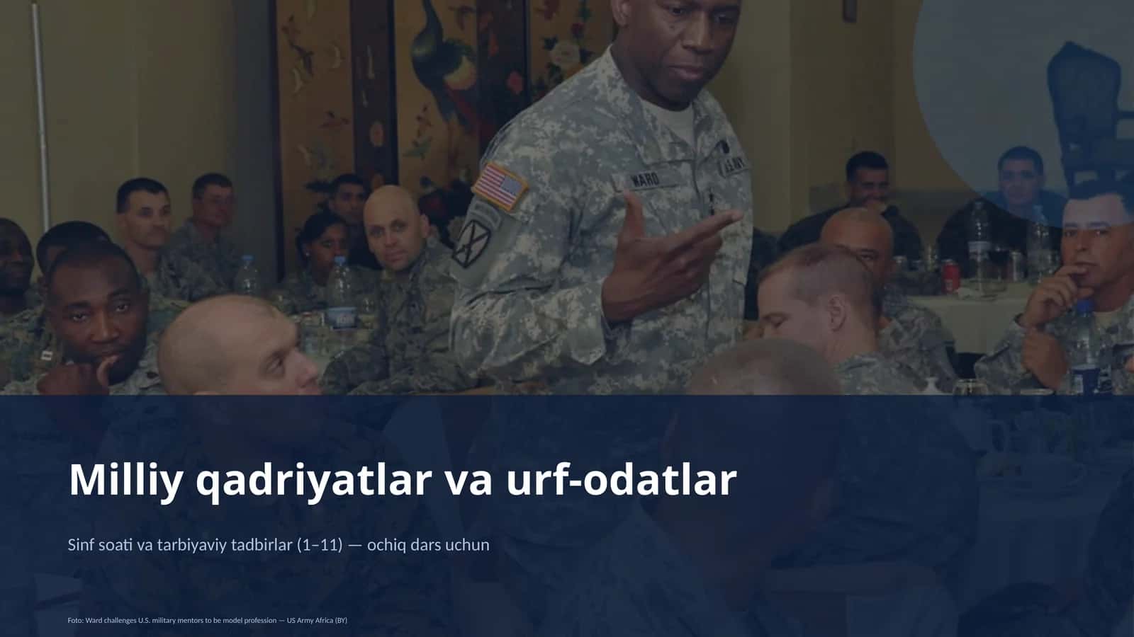 Sinf soati va tarbiyaviy tadbirlar (1–11)