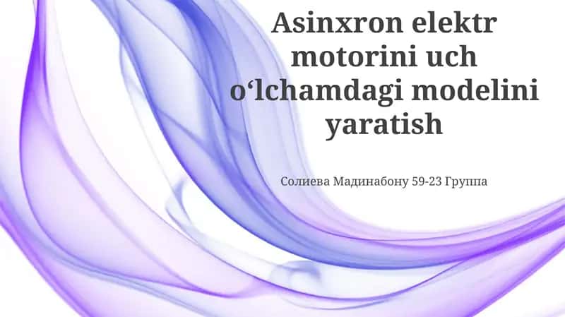 Asinxron elektr motori modeli