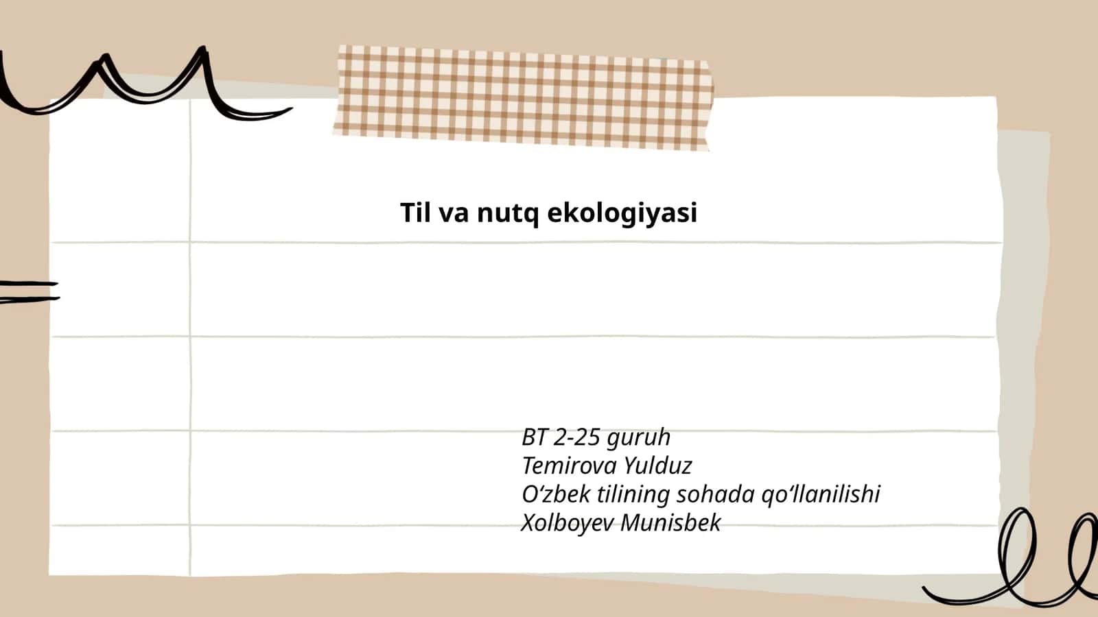 Til va nutq ekologiyasi