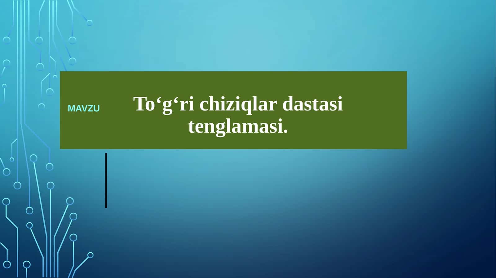 To‘g‘ri chiziqlar dastasi tenglamasi
