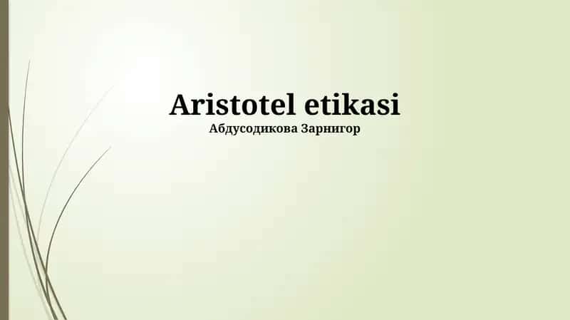 Aristotel etikasi