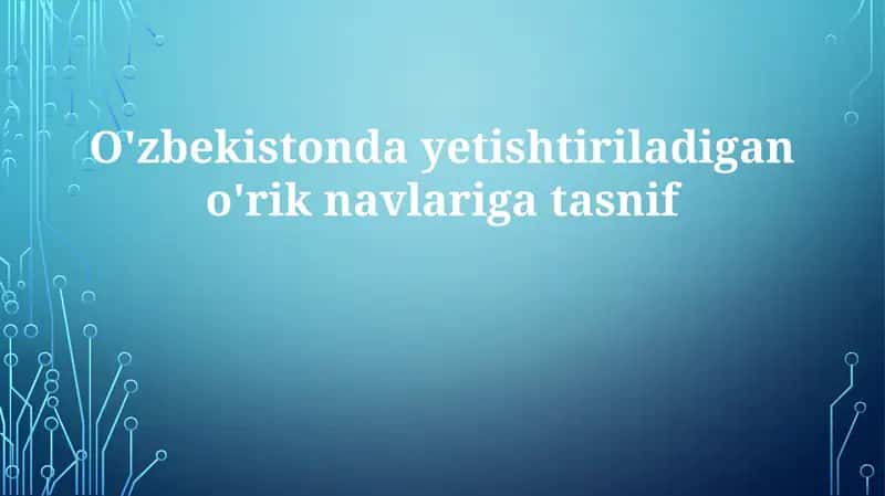 O'rik Navlari