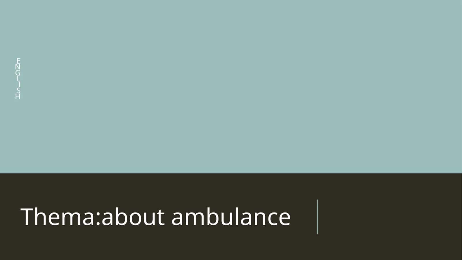 Thema:aboutambulance