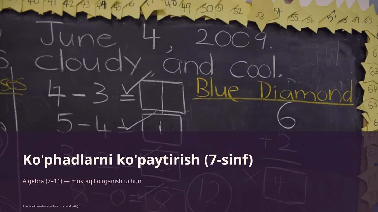 Ko'phadlarni ko'paytirish (7-sinf)