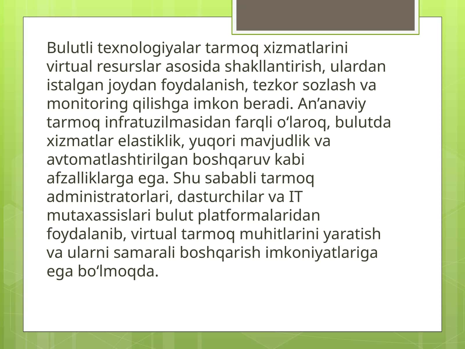 Bulutlitexnologiyalar