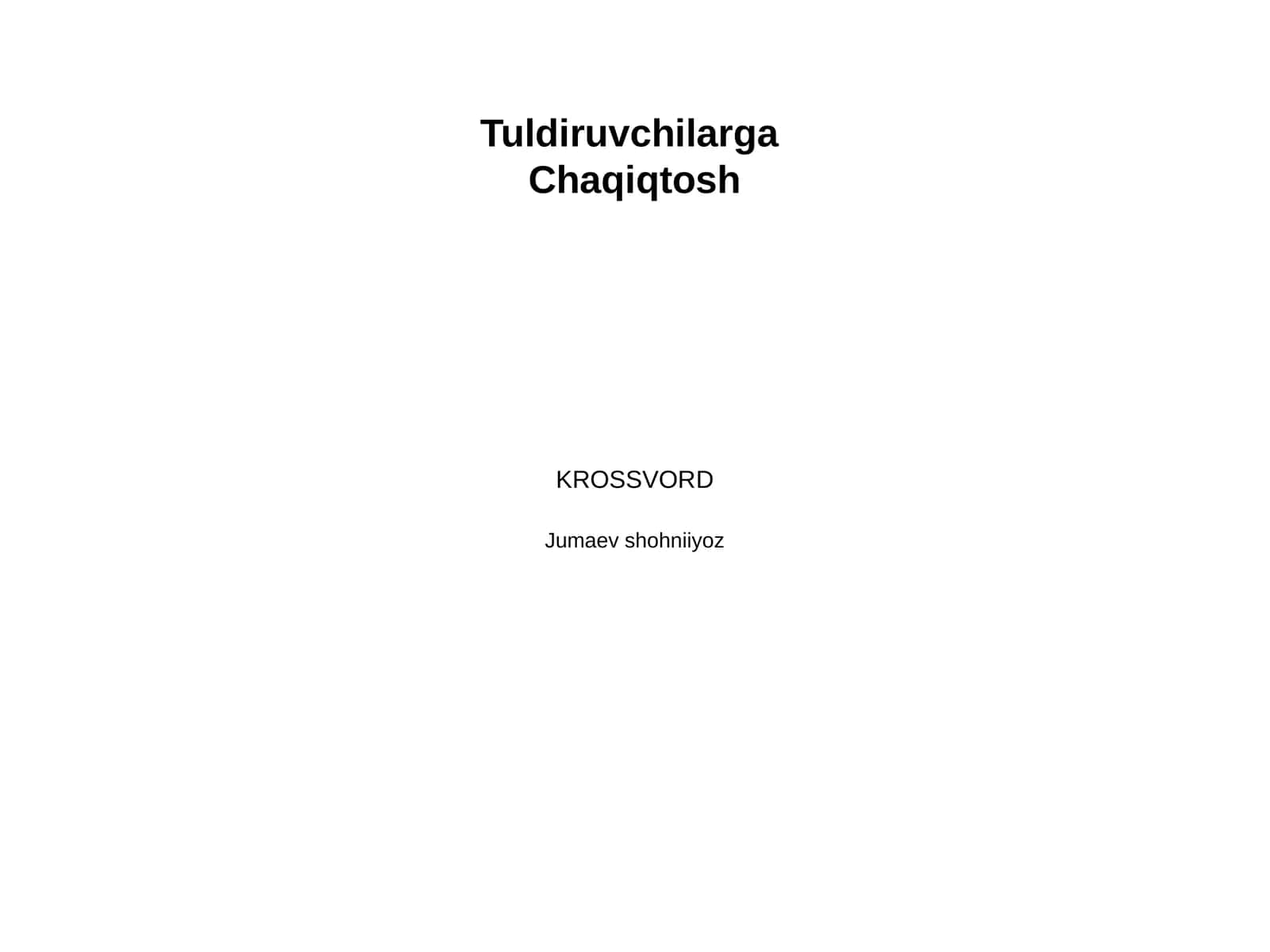 Tuldiruvchilarga
