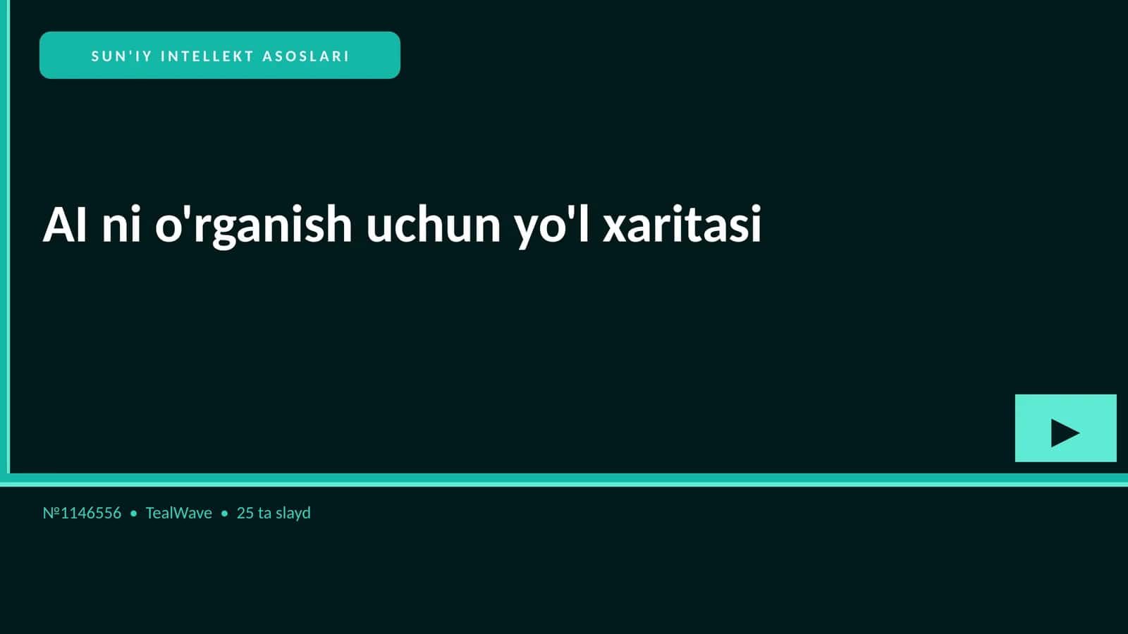 SUN'IY INTELLEKT ASOSLARI