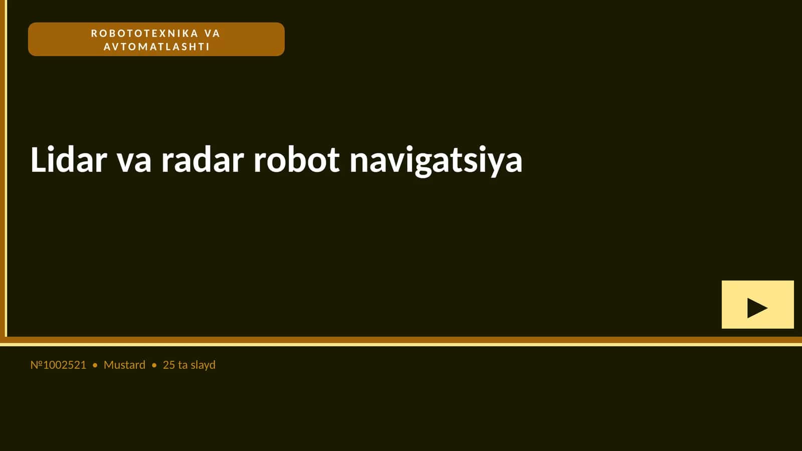 ROBOTOTEXNIKA VA AVTOMATLASHTI