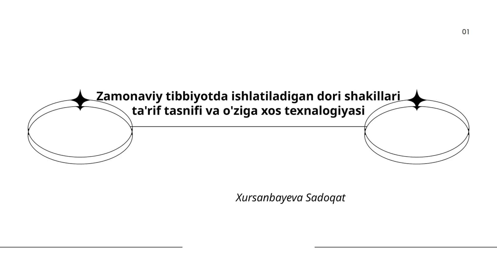 Zamonaviy tibbiyotda ishlatiladigan dori shakillari ta'rif tasnifi va o'ziga xos texnalogiyasi