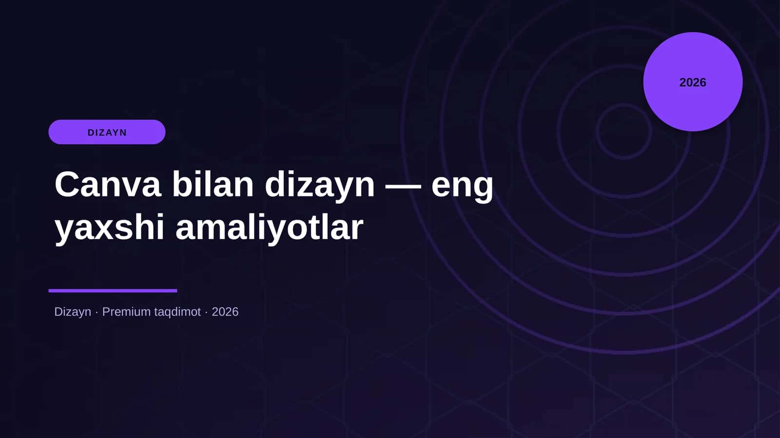 Canva bilan dizayn — eng yaxshi amaliyotlar