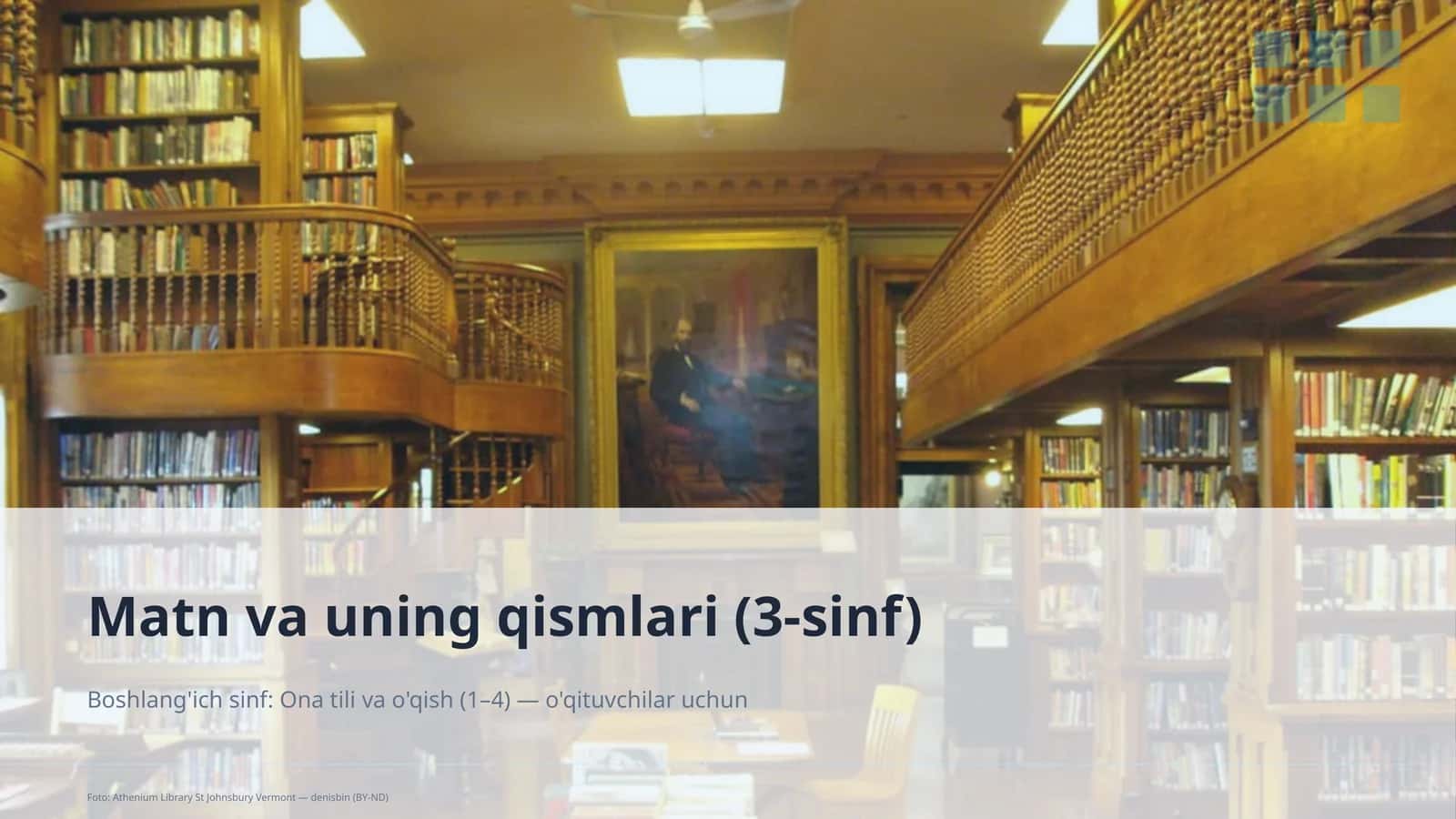 Matn va uning qismlari (3-sinf)