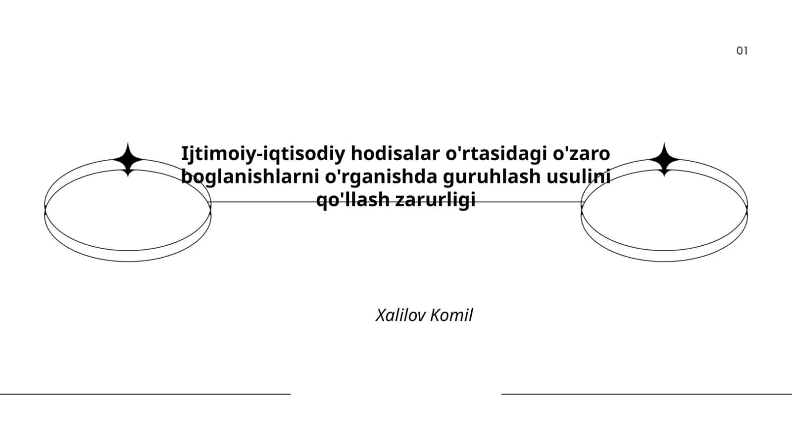 Ijtimoiy-iqtisodiy hodisalar o'rtasidagi o'zaro boglanishlarni o'rganishda guruhlash usulini qo'llash zarurligi