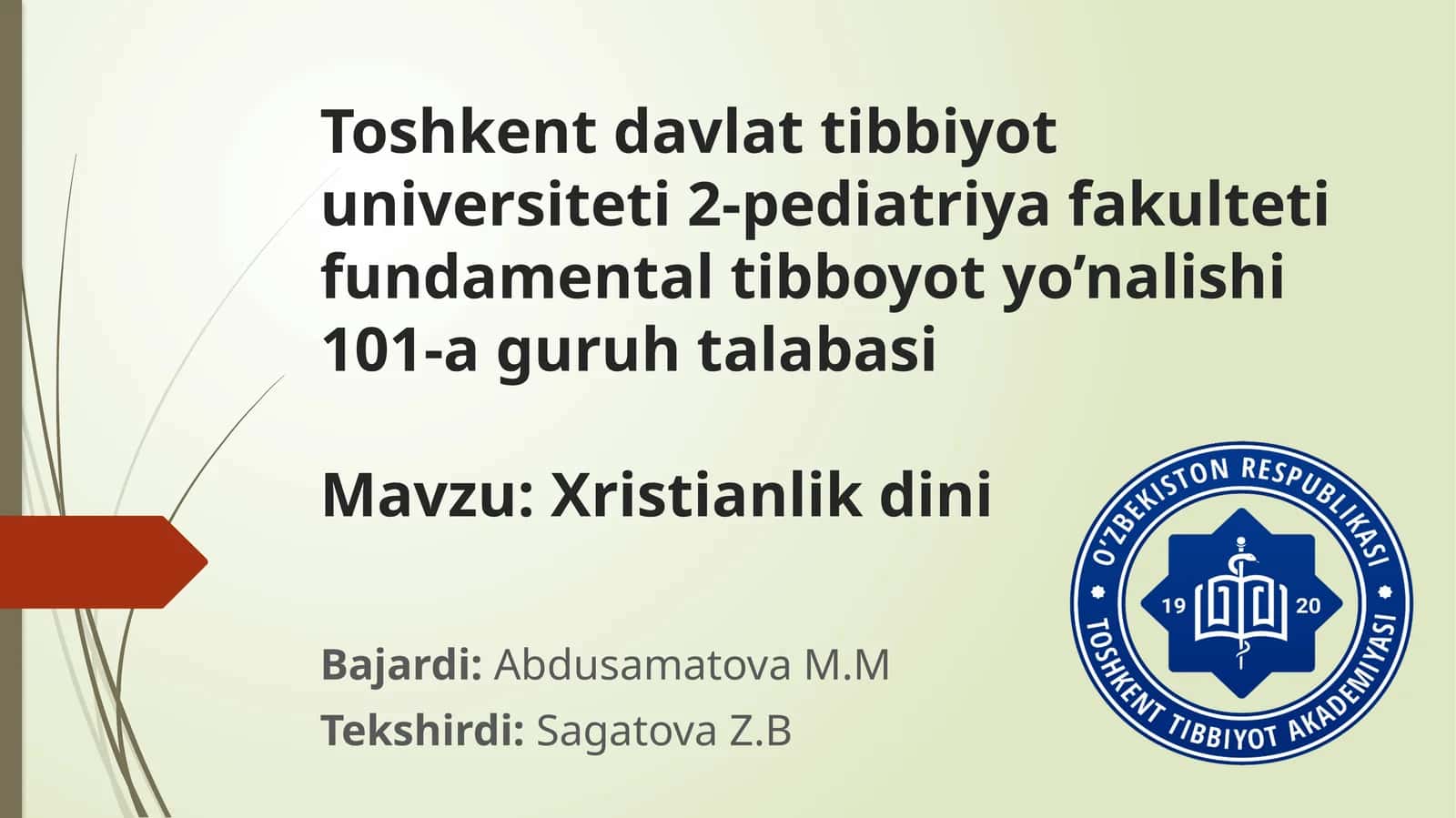 Xristianlik dini haqida