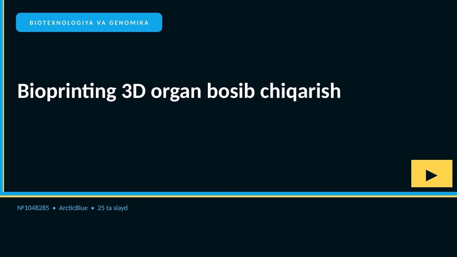 BIOTEXNOLOGIYA VA GENOMIKA