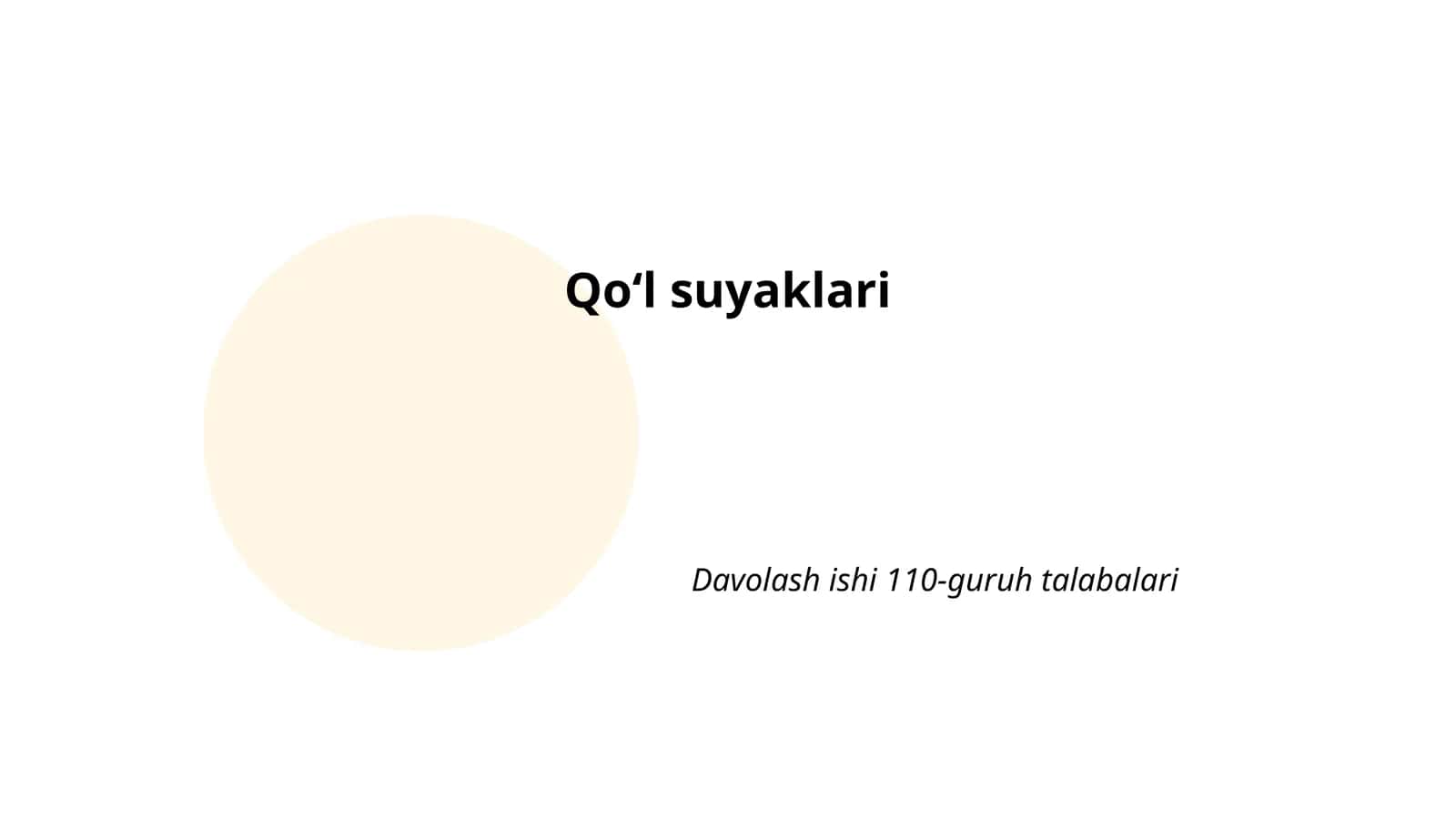 Qoʻl suyaklari