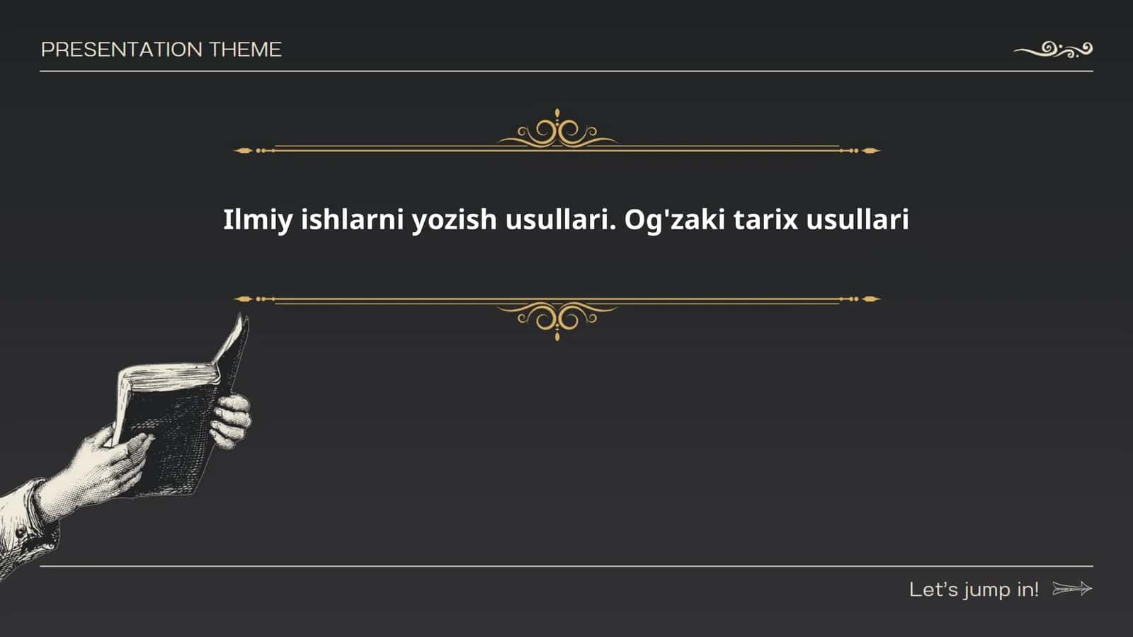 Ilmiy ishlarni yozish usullari. Og'zaki tarix usullari