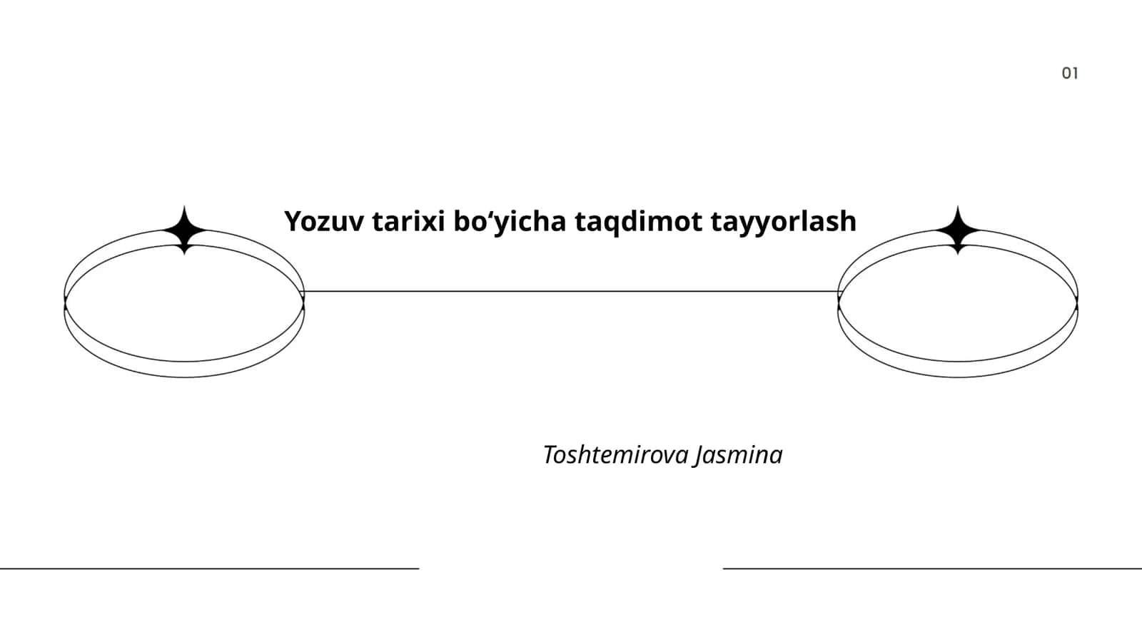 Yozuv tarixi boʻyicha taqdimot tayyorlash