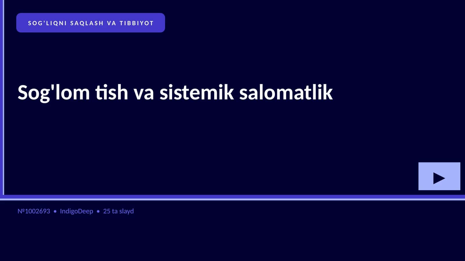Sog'lom tish va sistemik salomatlik