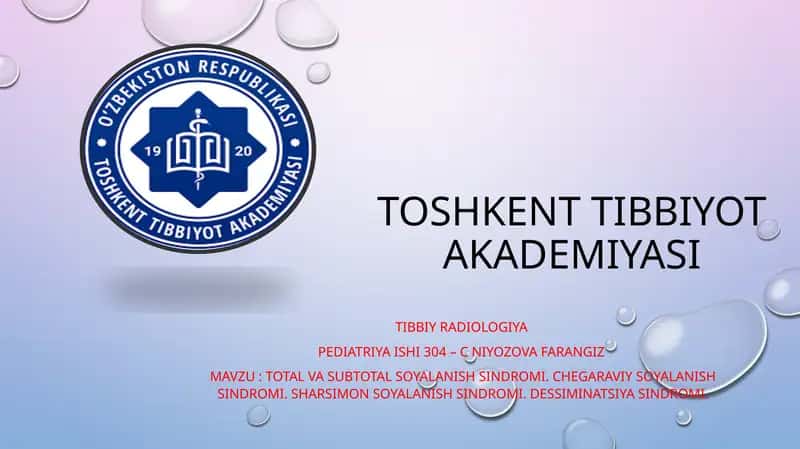 Total vasubtotal so'yalanish sindromi