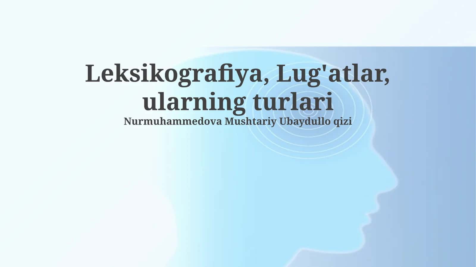 Leksikografiya, Lug'atlar, ularning turlari