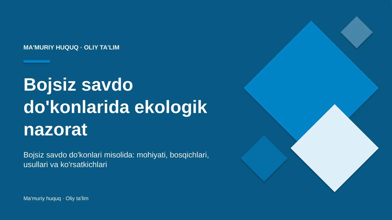 Ekologik nazorat: mohiyati
