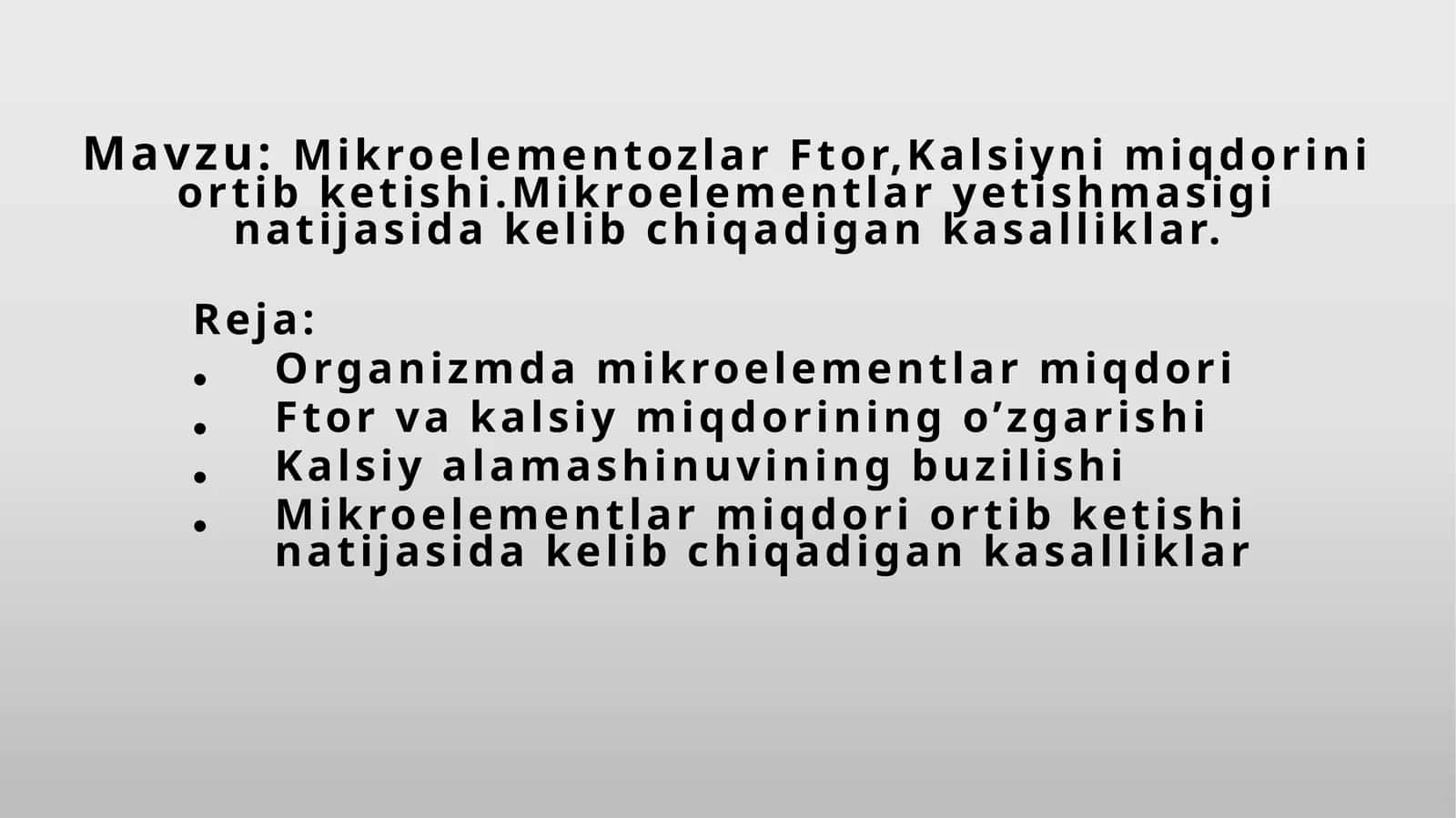 Mikroelementozlar Ftor, Kalsiy miqdorini ortib ketishi