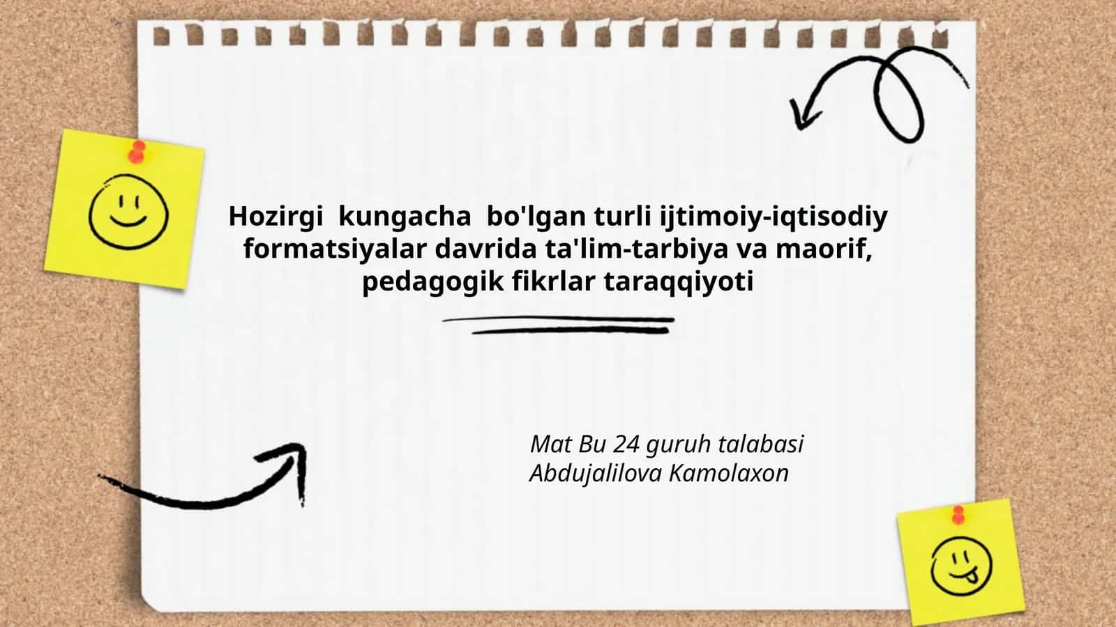 Mat Bu 24 guruh talabasi Abdujalilova Kamolaxon