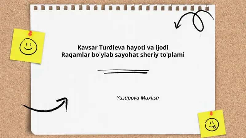 Kavsar Turdieva hayoti va ijodi