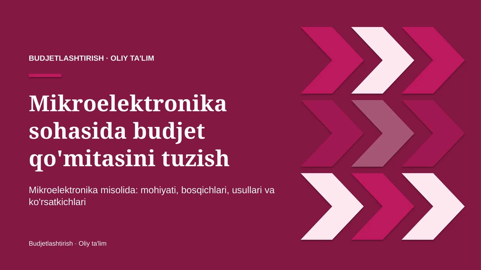 mikroelektronika sohasida budjet qo'mitasini tuzish 5702