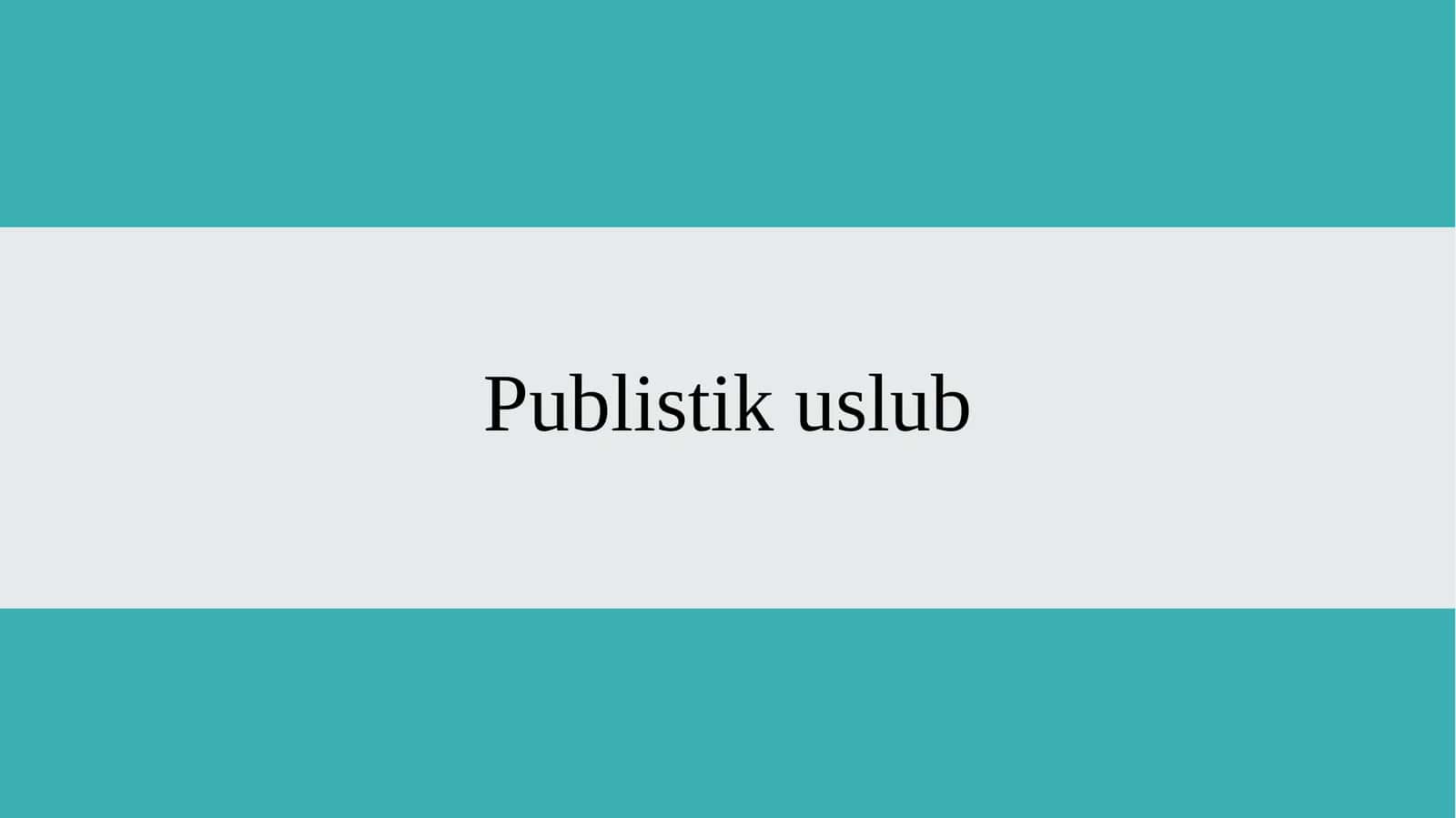 Publistik uslub