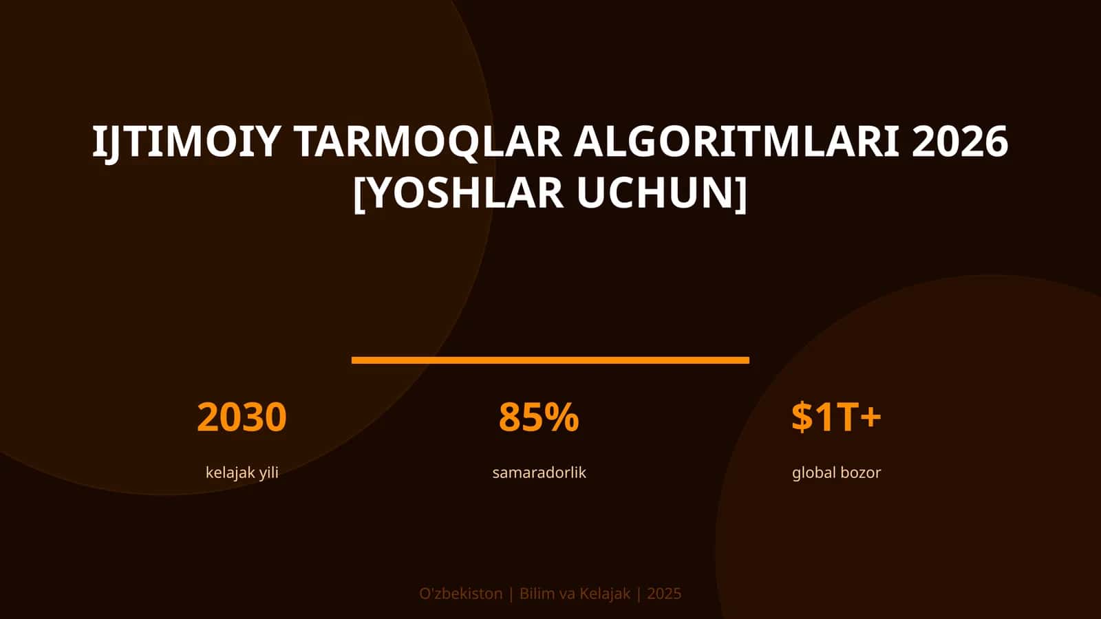 Ijtimoiy tarmoqlar algoritmlari 2026 [yoshlar uchun]
