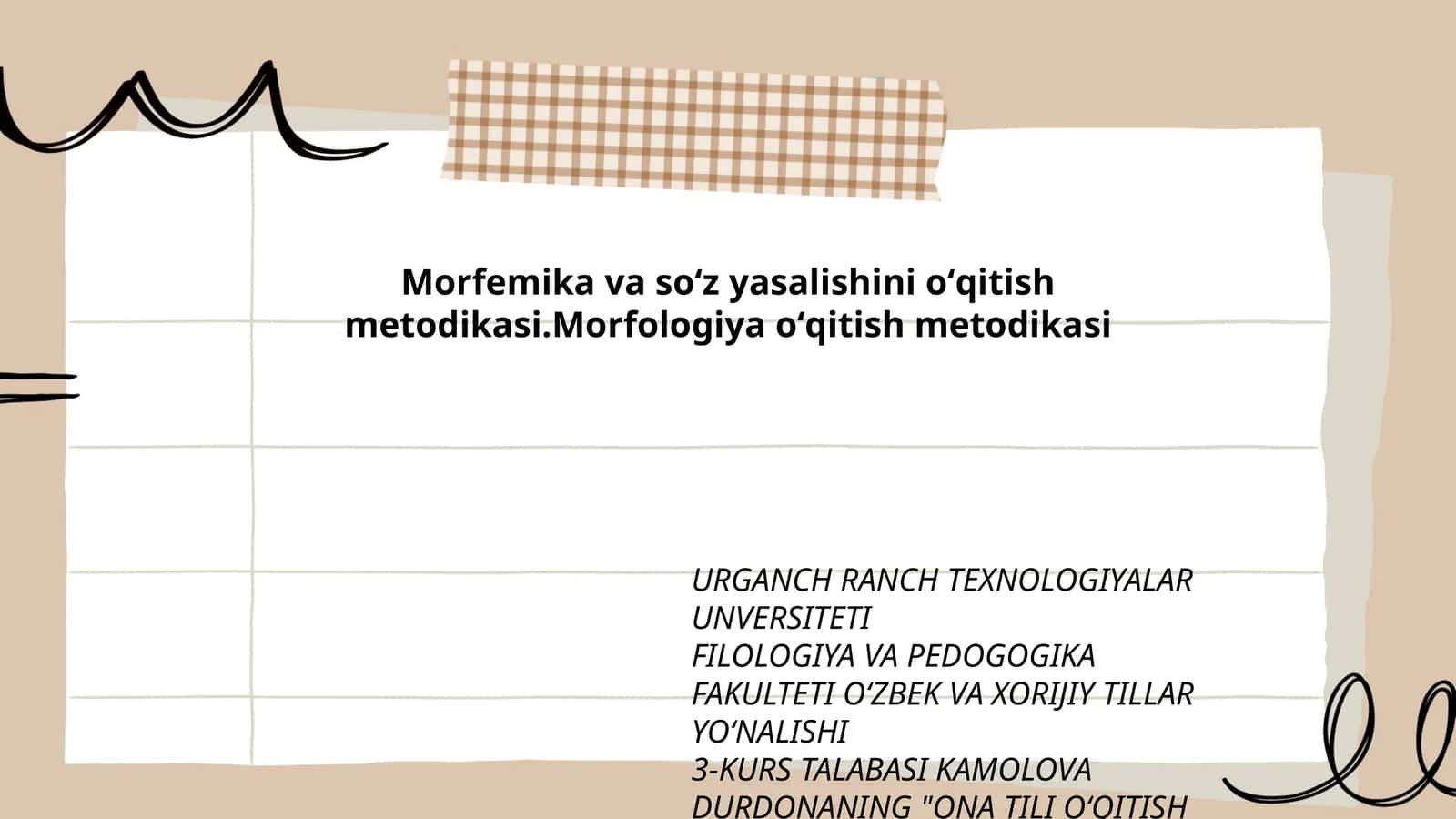 Ona Tili Oʻqitish Metodikasi