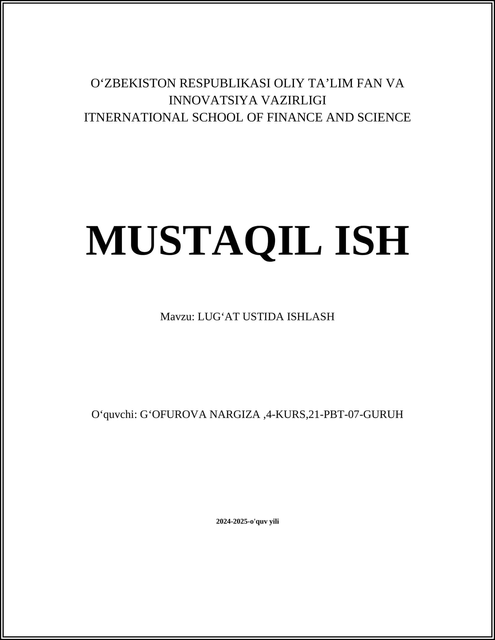 Leksikologiya asoslari