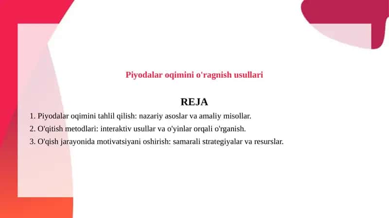 Piyodalar oqimini o'ragnish usullari