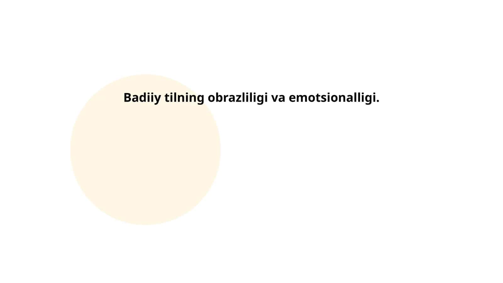 Badiiy tilning obrazliligi va emotsionalligi