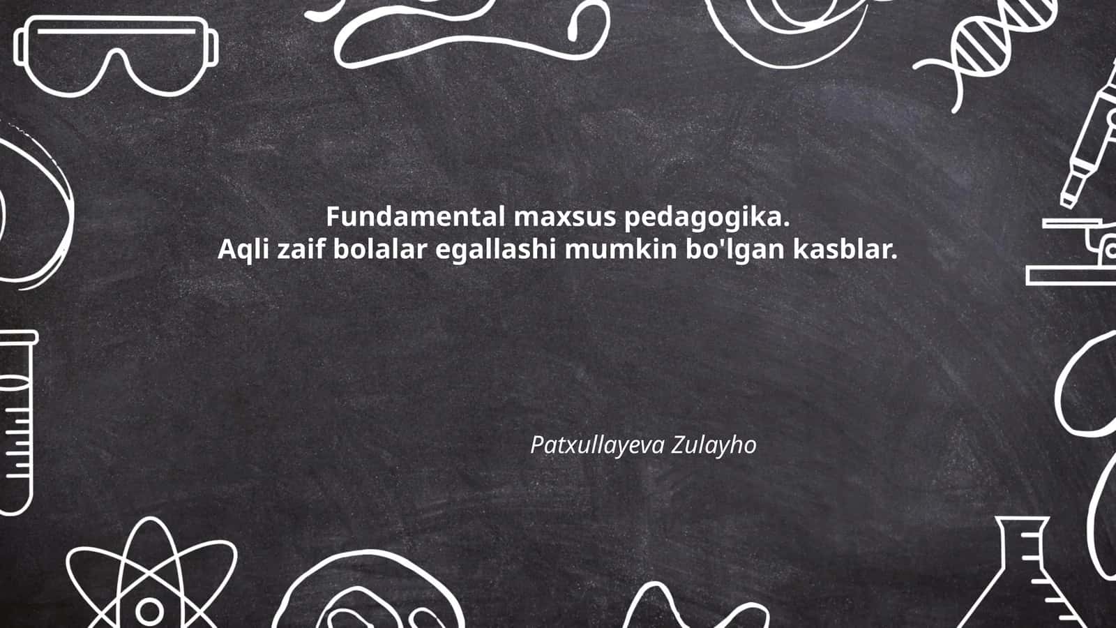 Fundamental maxsus pedagogika