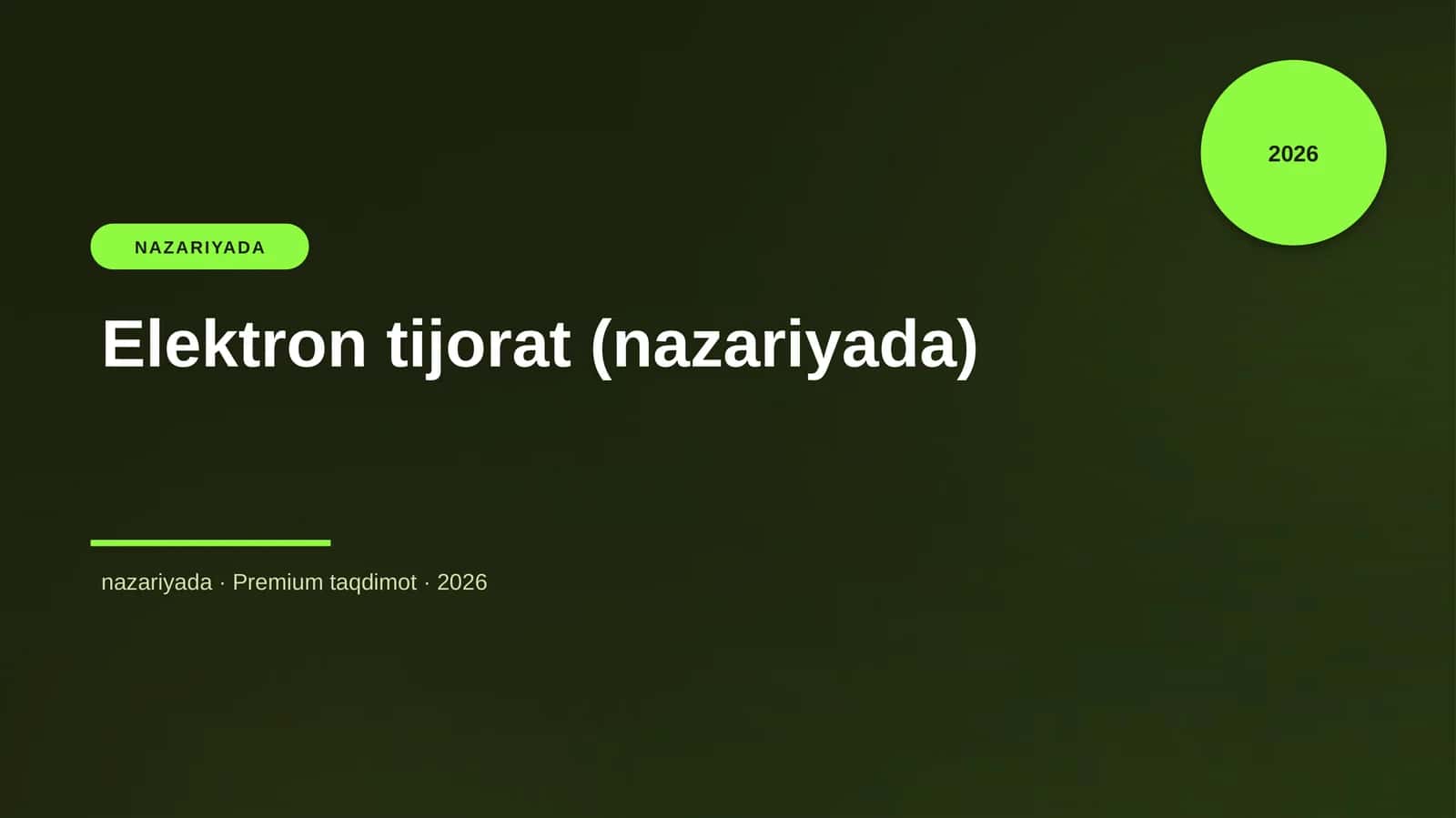 Elektron tijorat (nazariyada)