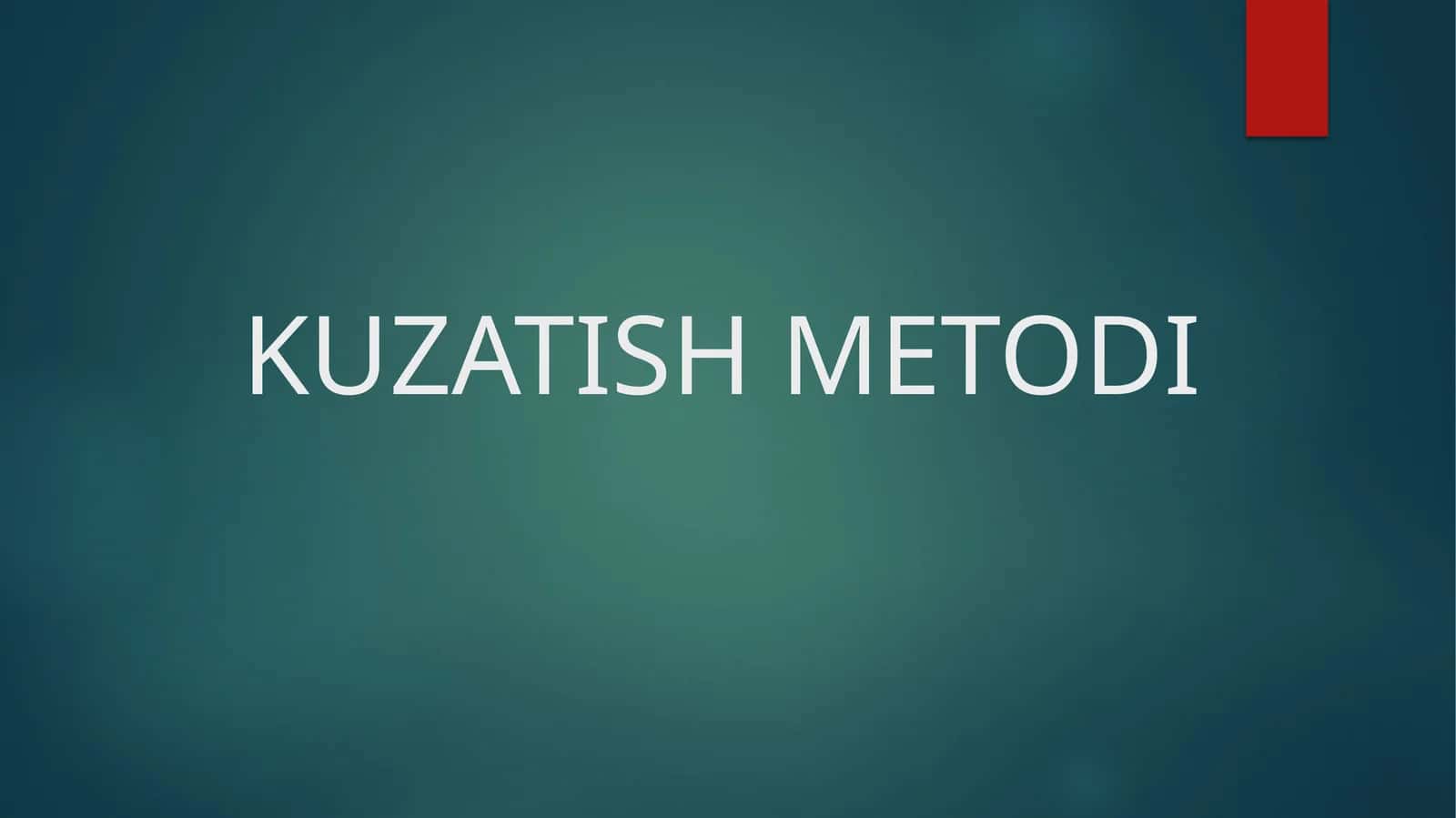 Kuzatish metodi
