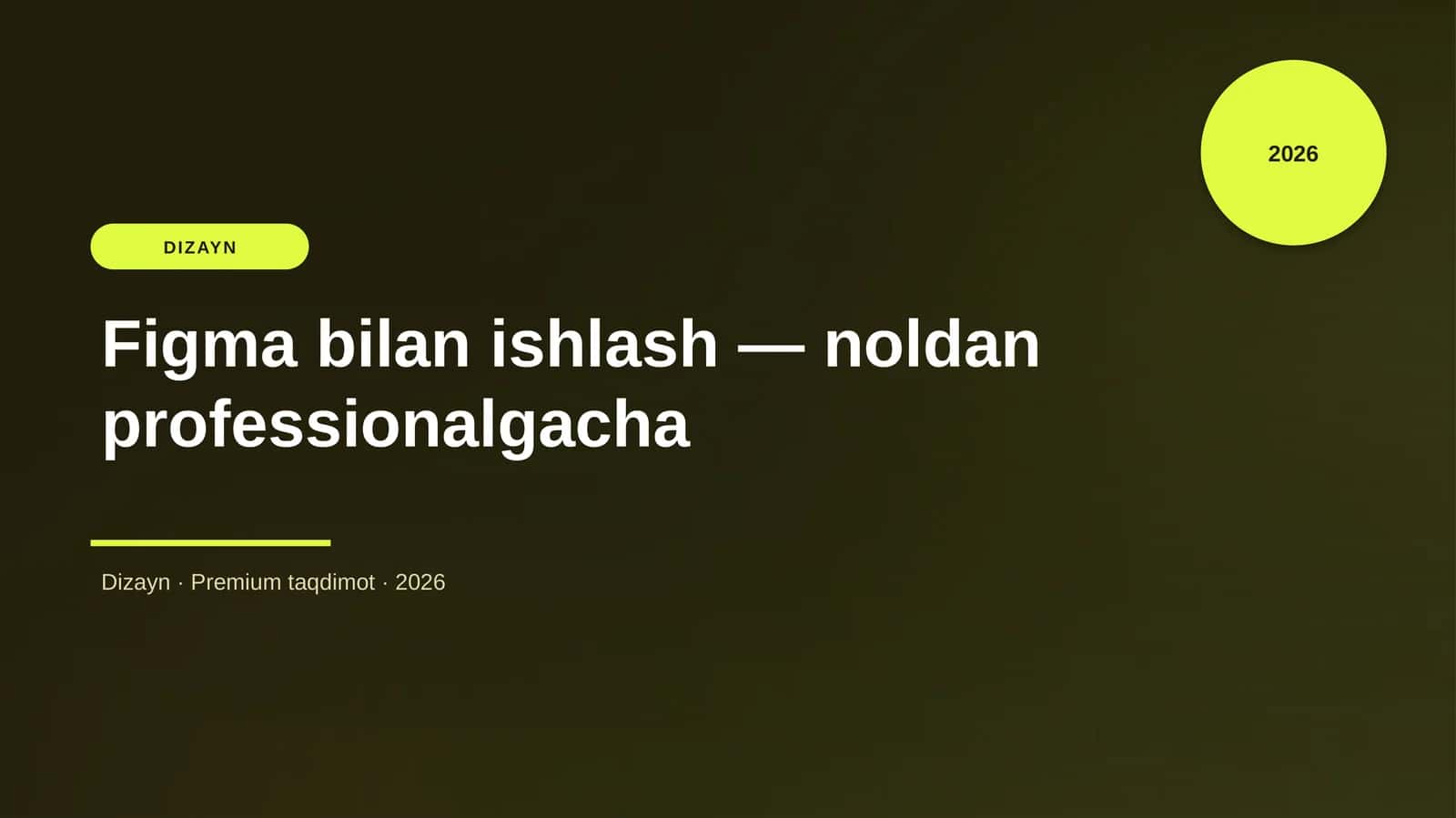 Figma bilan ishlash — noldan professionalgacha