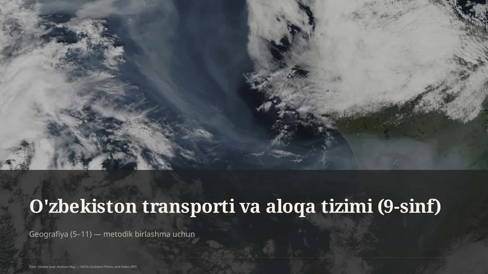 O'zbekiston transporti va aloqa tizimi (9-sinf)