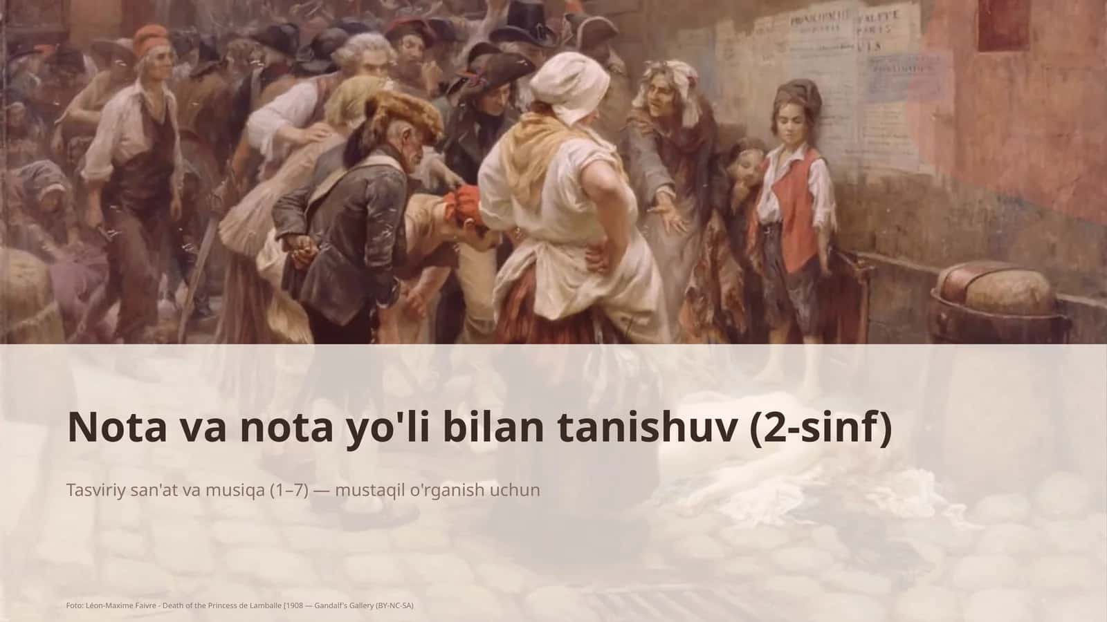 Nota va nota yo'li bilan tanishuv (2-sinf)
