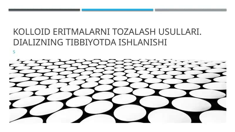 Kolloideritmalarni tozalash usullari
