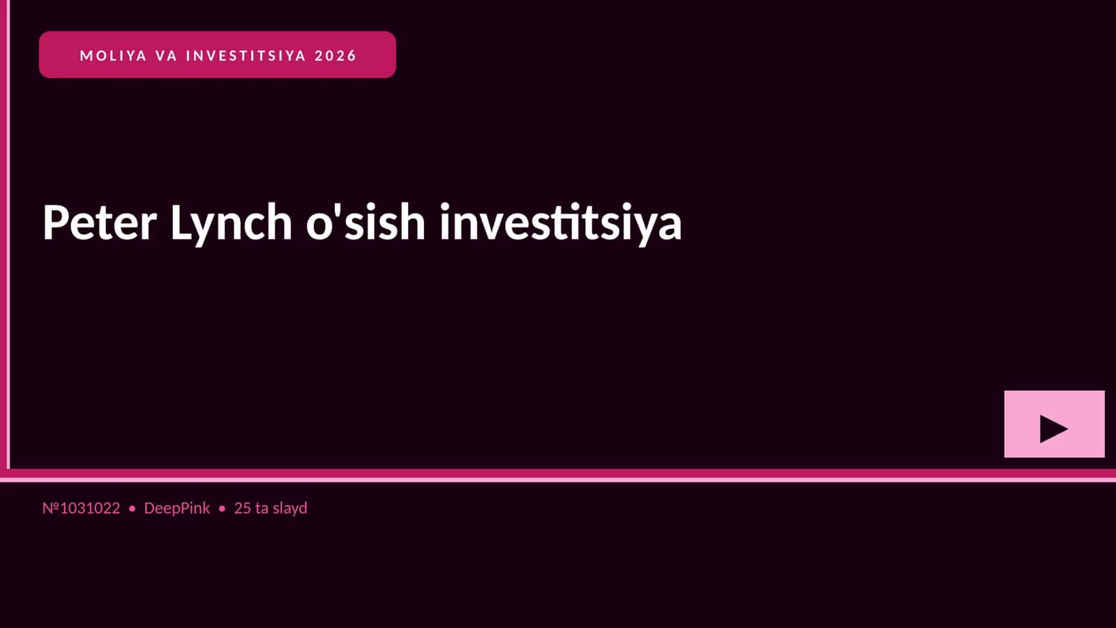 Peter Lynch o'sish investitsiya