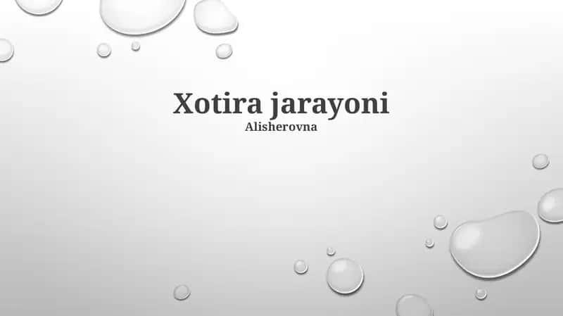 Xotira jarayoni